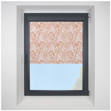Petal Blackout Terracotta Blush Perfect Fit Roller Motorised Blind with Anthracite Frame