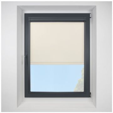 Pop Alabaster Perfect Fit Roller Motorised Blind with Anthracite Frame