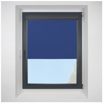 Pop Blackout Cobalt Perfect Fit Roller Motorised Blind with Black Frame