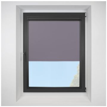 Pop Blackout Iris Perfect Fit Roller Motorised Blind with Black Frame