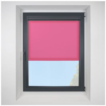 Pop Pink Perfect Fit Roller Motorised Blind with Anthracite Frame