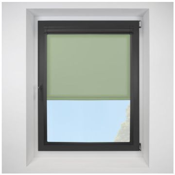 Pop Sage Perfect Fit Roller Motorised Blind with Black Frame