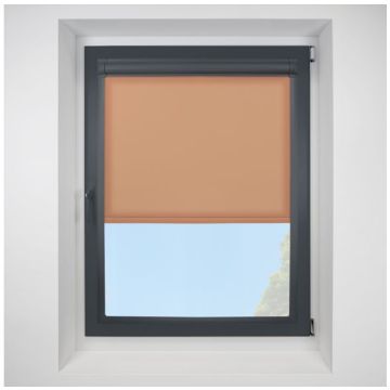 Pop Terracotta Perfect Fit Roller Motorised Blind with Anthracite Frame