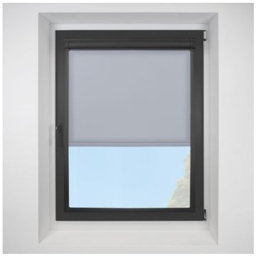 Splash Mineral Perfect Fit Roller Motorised Blind with Black Frame