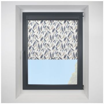 Bamboo Pacific Perfect Fit Roller Blind with Anthracite Frame