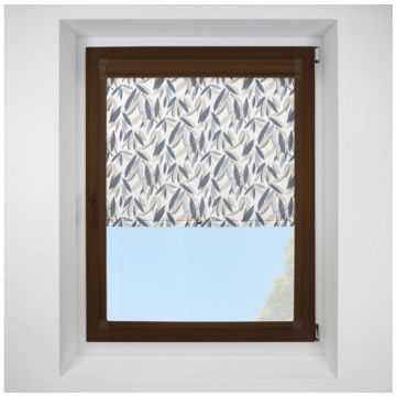 Bamboo Pacific Perfect Fit Roller Blind with Mahogany Frame
