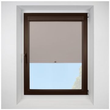 Banlight Duo Fr Blackout stone-grey Perfect Fit RollerPleated Blind