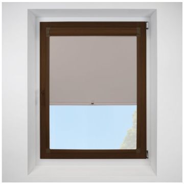 Banlight Duo Fr Blackout stone-grey Perfect Fit RollerPleated Blind