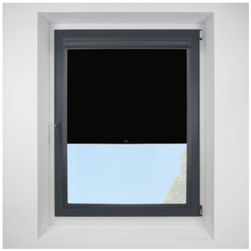 Exlite black Perfect Fit RollerPleated Blind