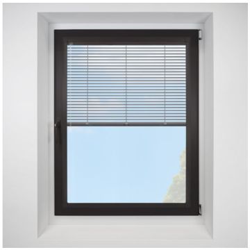 Brushed Chrome Perfect Fit VenetianPleated Blind