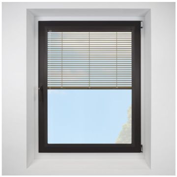 matt-black Perfect Fit VenetianPleated Blind