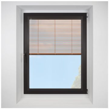 Wood Effect Chestnut FITtoFRAME Honeycomb Pleated Blind