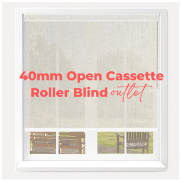 40mm Open Cassette Roller Blind - OUTLET