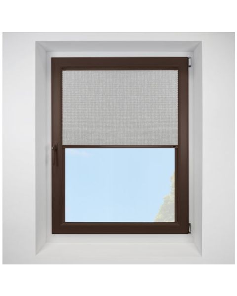 Intu Micro Ribbons Asc Silver Honeycomb Blind With Brown Cassette