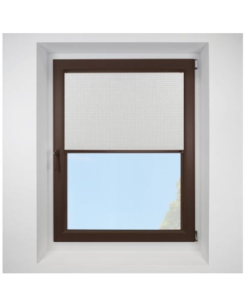 Intu Micro Ribbons Asc White Honeycomb Blind With Brown Cassette