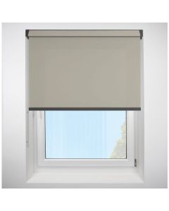 Polaris Greige Grip Fit Roller Blind with Anthracite Cassette