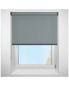 Polaris Grey Grip Fit Roller Blind with Anthracite Cassette