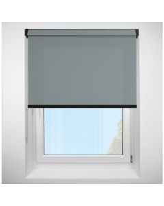 Polaris Grey Grip Fit Roller Blind with Black Cassette