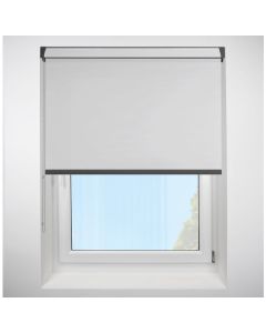 Polaris Pure White Grip Fit Roller Blind with Anthracite Cassette