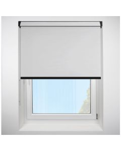 Polaris Pure White Grip Fit Roller Blind with Black Cassette