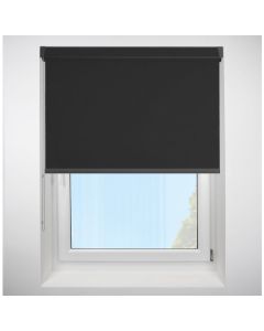 Polaris Blackout Black Grip Fit Roller Blind with Anthracite Cassette