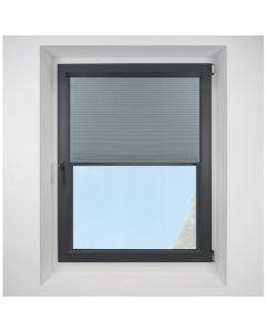 Intu Astral Blackout Lake Blue Pleated Blind With Anthracite Cassette