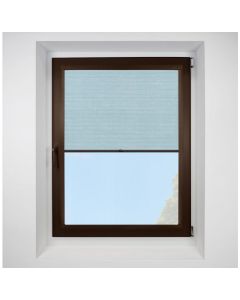 Hive Deluxe Blackout Sky Perfect Fit Pleated Blinds with Brown Frame