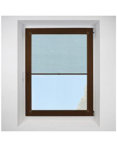 Hive Deluxe Blackout Sky Perfect Fit Pleated Blinds with Mahogany Frame