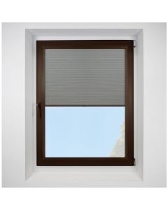 Hive Gratia Granite Perfect Fit Pleated Blinds with Brown Frame
