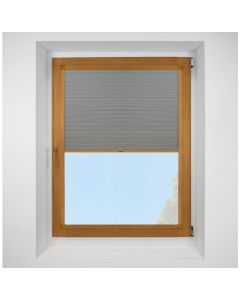 Hive Gratia Granite Perfect Fit Pleated Blinds with Golden Oak Frame