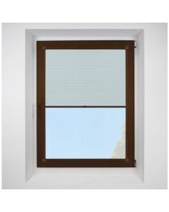 Hive Gratia Sky Perfect Fit Pleated Blinds with Mahogany Frame