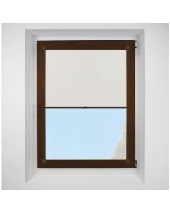 Hive Gratia Swan Perfect Fit Pleated Blinds with Mahogany Frame