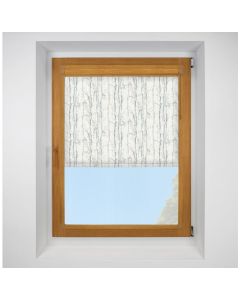 Swedish Silver Birch Perfect Fit Chain Operated Roller Blind with Golden Oak Frame