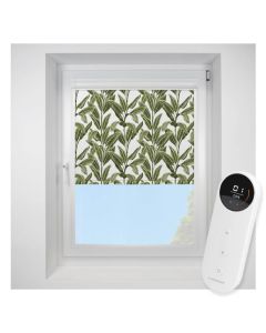 Tropical Palm BlackoutAlohan Perfect Fit Roller Motorised Blind