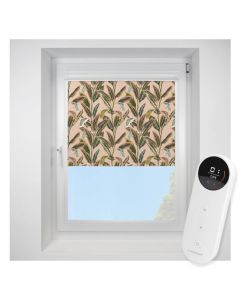 Tropical Palm BlackoutFiesta Perfect Fit Roller Motorised Blind