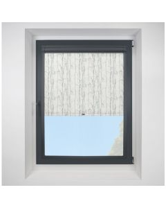 Swedish Silver Birch Perfect Fit Roller Blind with Anthracite Frame