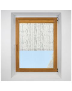Swedish Silver Birch Perfect Fit Roller Blind with Golden Oak Frame