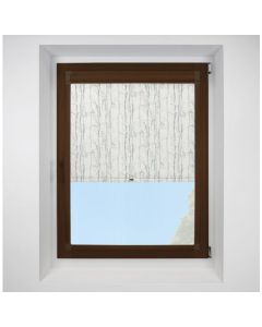 Swedish Silver Birch Perfect Fit Roller Blind with Mahogany Frame