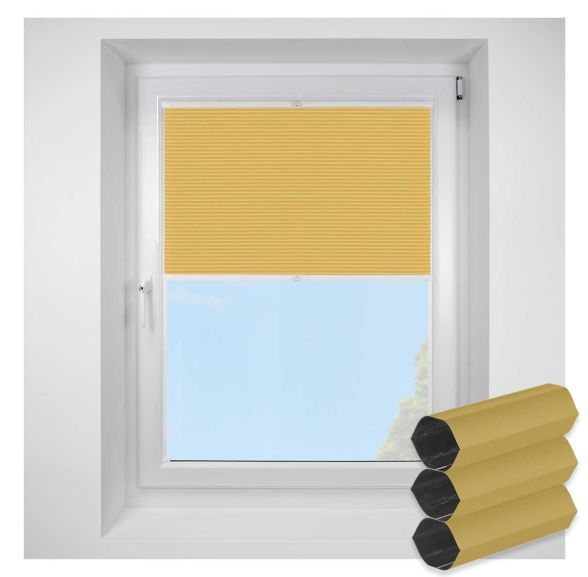 Blenheim Blackout Ochre FITtoFRAME Honeycomb Pleated Blind