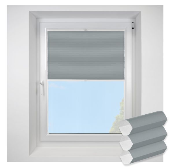 hudson1 Slate FITtoFRAME Honeycomb Pleated Blind