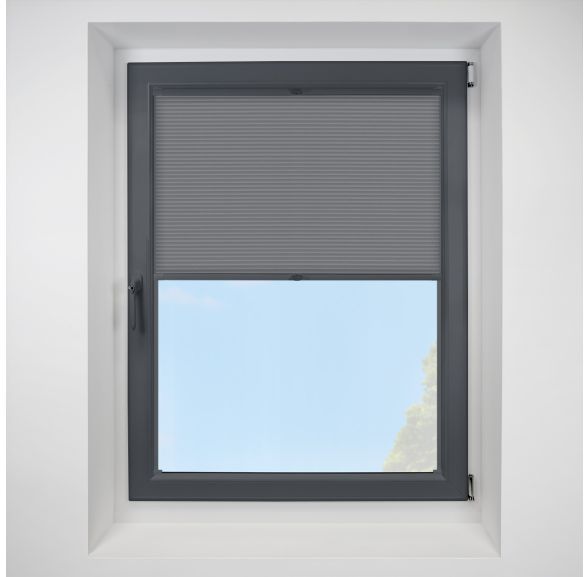 Lexington Anthracite FITtoFRAME Honeycomb Pleated Blind with Anthracite Frame