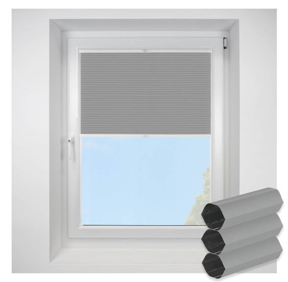 Lexington Blackout Dove Grey FITtoFRAME Honeycomb Pleated Blind