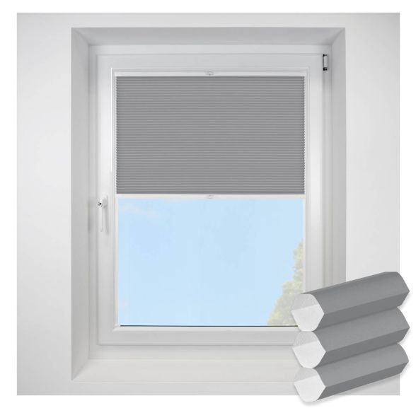 Lexington Grey FITtoFRAME Honeycomb Pleated Blind