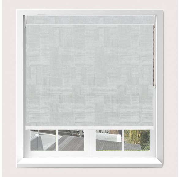 Open Cassette 70 Patiche Silver Roller Blind With White Cassette Open Cassette 70 Patiche Silver Roller Blind With White Cassette