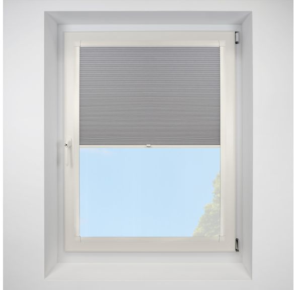Blackout Fr concrete Perfect Fit RollerPleated Blind