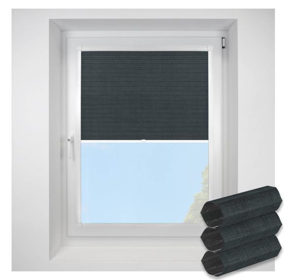 Deluxe Blackout onyx Perfect Fit RollerPleated Blind