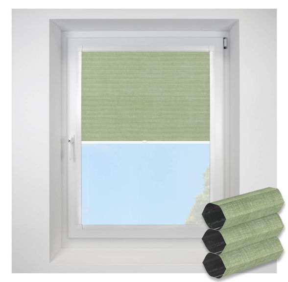 Deluxe Blackout sage Perfect Fit RollerPleated Blind