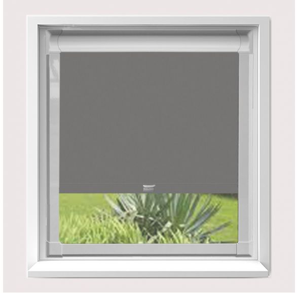 Banlight Duo fr Concrete Roller Blind With Light Grey frame