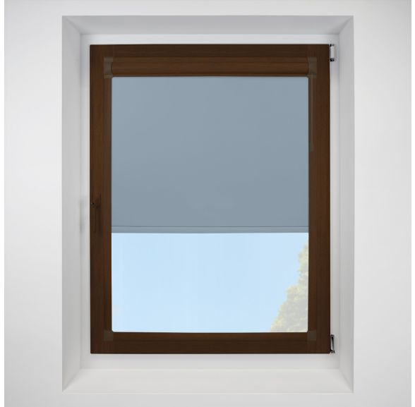 Banlight Duo Fr smokey-blue Perfect Fit RollerPleated Blind