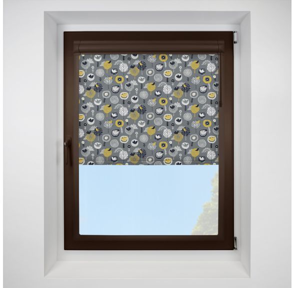 Birdsong midnight Perfect Fit RollerPleated Blind